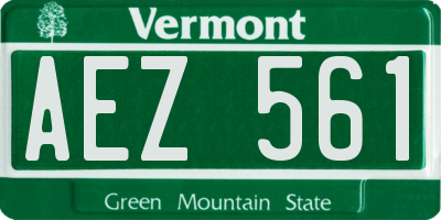 VT license plate AEZ561