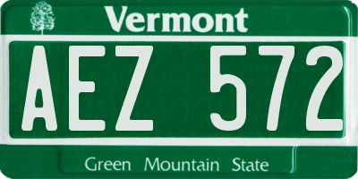 VT license plate AEZ572