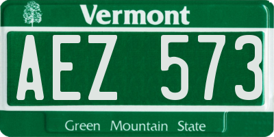 VT license plate AEZ573