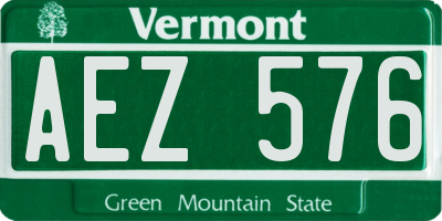 VT license plate AEZ576