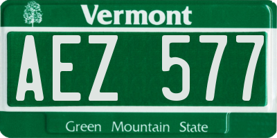 VT license plate AEZ577