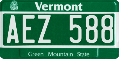 VT license plate AEZ588