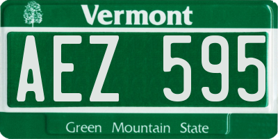 VT license plate AEZ595