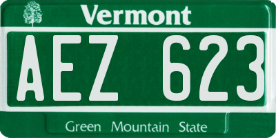 VT license plate AEZ623