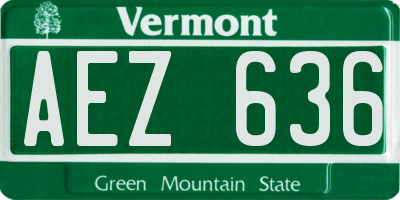 VT license plate AEZ636