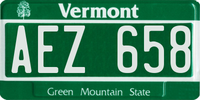 VT license plate AEZ658