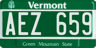 VT license plate AEZ659