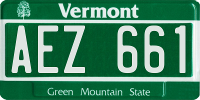 VT license plate AEZ661