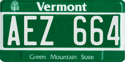 VT license plate AEZ664