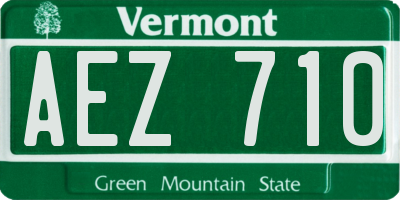 VT license plate AEZ710