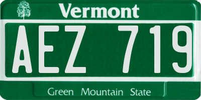 VT license plate AEZ719