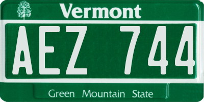 VT license plate AEZ744