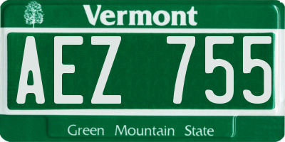 VT license plate AEZ755