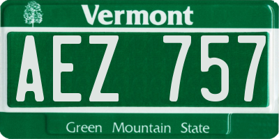 VT license plate AEZ757