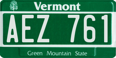 VT license plate AEZ761