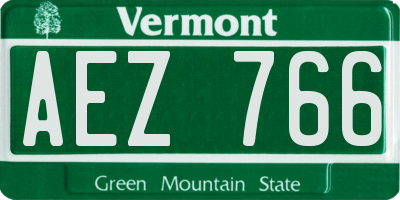 VT license plate AEZ766