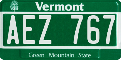 VT license plate AEZ767