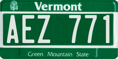 VT license plate AEZ771