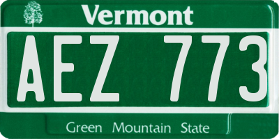 VT license plate AEZ773