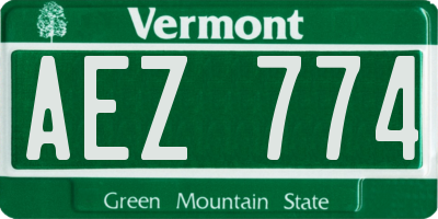 VT license plate AEZ774