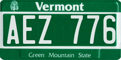 VT license plate AEZ776