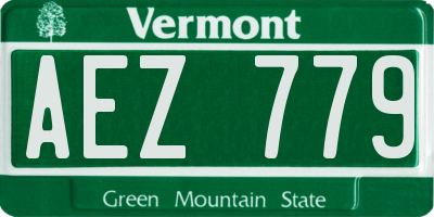 VT license plate AEZ779