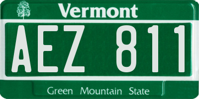 VT license plate AEZ811