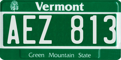 VT license plate AEZ813