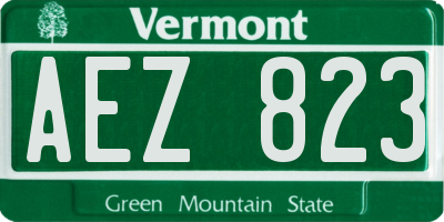 VT license plate AEZ823