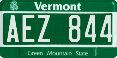 VT license plate AEZ844
