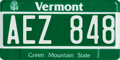 VT license plate AEZ848