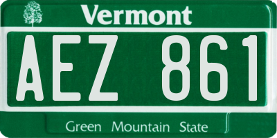 VT license plate AEZ861