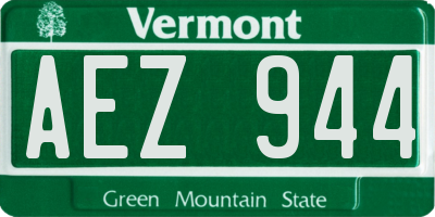 VT license plate AEZ944