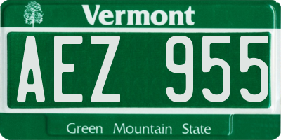 VT license plate AEZ955