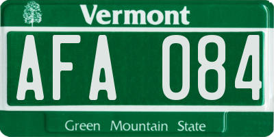 VT license plate AFA084