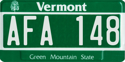 VT license plate AFA148