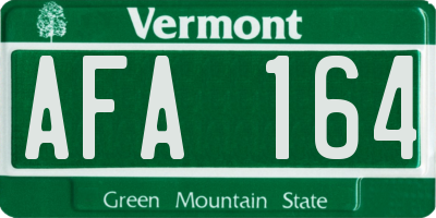 VT license plate AFA164
