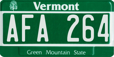 VT license plate AFA264