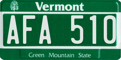 VT license plate AFA510