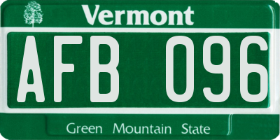 VT license plate AFB096