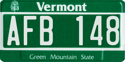 VT license plate AFB148