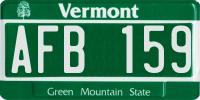 VT license plate AFB159