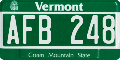 VT license plate AFB248
