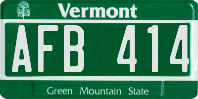 VT license plate AFB414