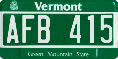 VT license plate AFB415