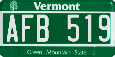 VT license plate AFB519