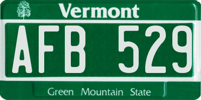 VT license plate AFB529