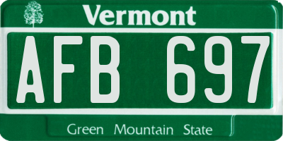 VT license plate AFB697