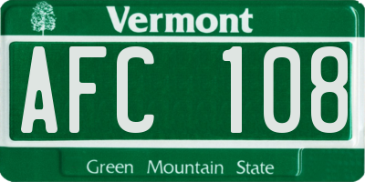 VT license plate AFC108