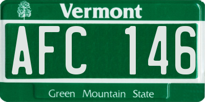 VT license plate AFC146